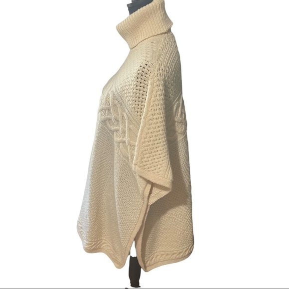 Lauren Ralph Lauren Cream Off White Alpaca Wool Blend Sweater Cover Up - Picture 3 of 9